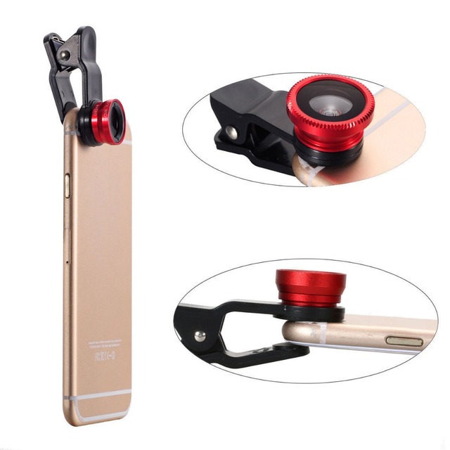3 in 1 Universal Clip Phone Camera Lens for iPhone 13 X XR XS Max & for Samsung Mobile Phone Accessories