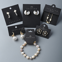 Boucles d'oreilles en carton bijoux personnalisés ensemble de boucles d'oreilles emballage affichage papier carte support de carte impression étiquette bijoux carte
