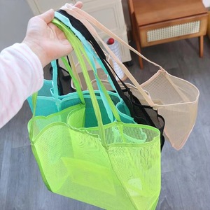 Casual Summer Hollow Out Totes Bag Bolso de hombro de malla de playa de gran capacidad Bolso de compras de natación al aire libre - Product Image 2