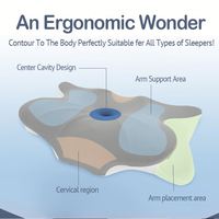 Almohadas Ortopédicas Personalizadas Modernas, Cómodas, Elegantes y de Soporte para el Cuello, con Forma de Mariposa, Ecológicas, para Dormir, Viajar y Decorar el Hogar