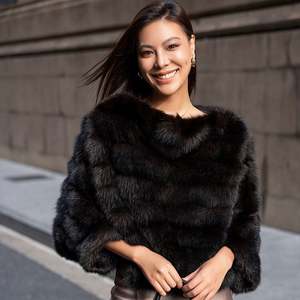 Fábrica personalizada Vendas Diretas Russo Sable <span class=keywords><strong>Fur</strong></span> Moda Uma Linha Pescoço Manto Design Pullover Real Mink <span class=keywords><strong>Fur</strong></span> Top Solto Para As Mulheres - Product Image 4