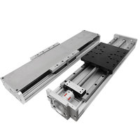 Modul Meja Geser Silang Listrik dengan Rel Pemandu Linear Sumbu Xyz Robot Otomatis Double Slider, Aktuator Linear LY GT150F20 Bearing