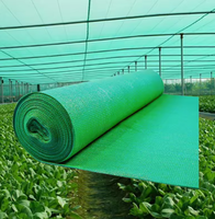Filet d'ombrage tricoté en HDPE vert 4x50, taux d'ombrage 35-95% pour serres, jardins potagers, fermes et protection solaire des plantes