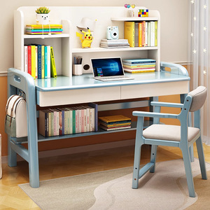 Massivholz Lif <span class=keywords><strong>table</strong></span> Desk Bücherregal Einfacher Haushalt Junior High Primary School Studenten Studie Schreibtisch für <span class=keywords><strong>Computer</strong></span> - Product Image 6