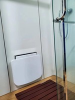Chaise de baignoire de salle de bain durable avec siège de douche pliable mural de sécurité blanc au design moderne