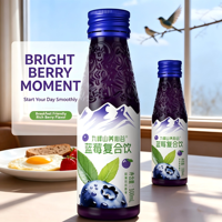 Gemengd Bessensap Geschenkset 6 Glazen Flessen 100ml Framboos Cranberry Rijp Nectar Familie Bruiloft Blauwe Bes Fruitdrank