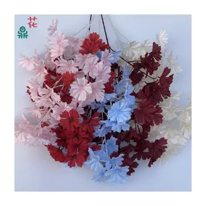 Cheap Big 3 Forks Yongchun Flower Wedding Hall Landscape Beautiful Artificial Flowers Wedding Ceiling Silk Flowers