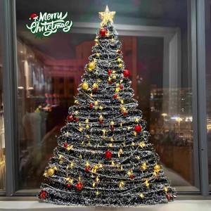 DIY Kerstversieringen Scène Sfeer Wanddecoraties Kerstboom Flockmateriaal Tinsel Lintjes Winkelruitversieringen - Product Image 3