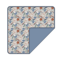 Couverture pour bébé en bambou doux, 47*47 pouces, double couche, une couche unie, une couche imprimée, accessoire pour bébé