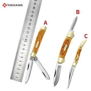 سكين صغير مُزين على شكل عظم ثور مُزين يدويًا حسب الطلب سكين صغير مُحمل للدفاع عن النفس سكين صغير محمول - Product Image 3