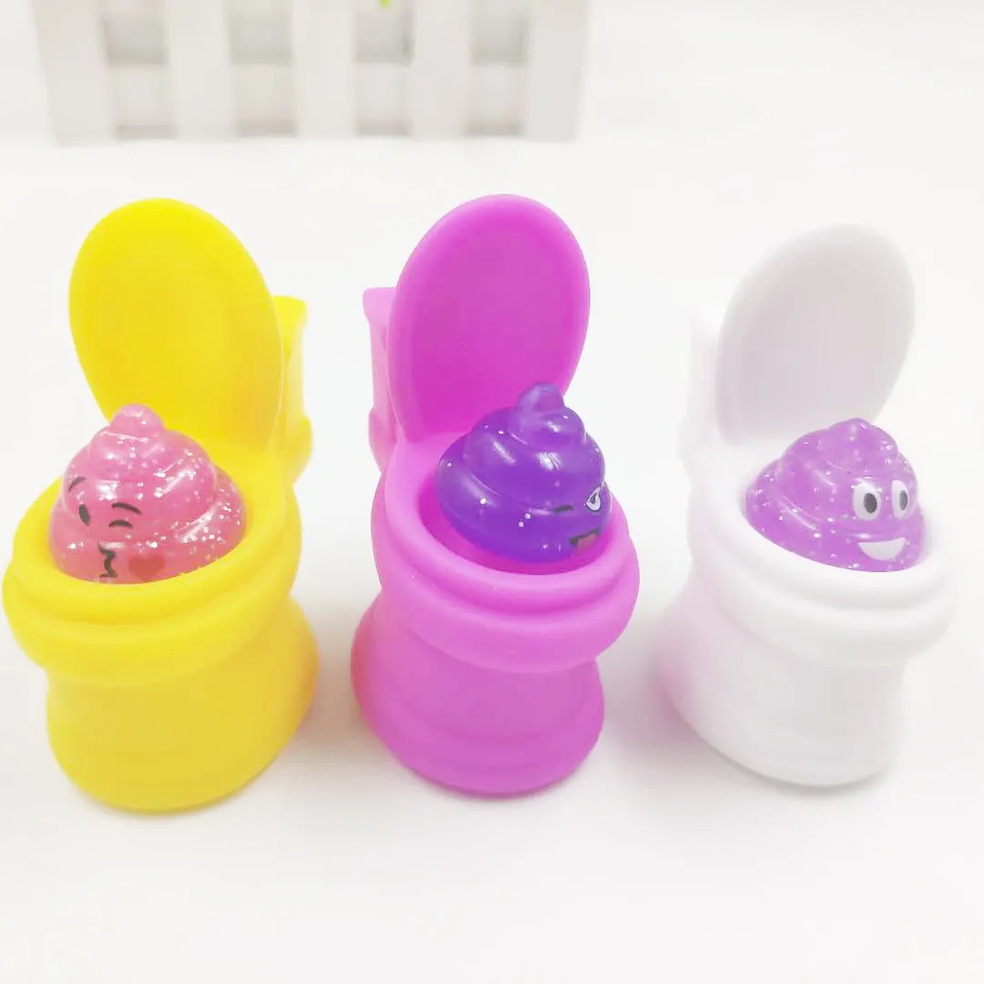 Wholesale Squeeze Poop Toilet Toy Stress Relieve Funny Toys Plastic Finger Squishy Stool Emoticon Feces Fidget Toys For Kids