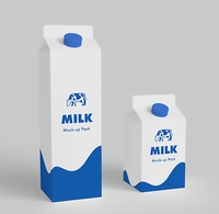 Emballage de l'eau en papier aseptique à pignon 8oz personnalisé bouteille en carton de lait