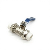 Vannes à boisseau sphérique en laiton XingFu DN20/DN25/DN32 à union simple/double, manuelles, OEM, durables, pour conduites, poignées bleues, usage eau, 200 psi