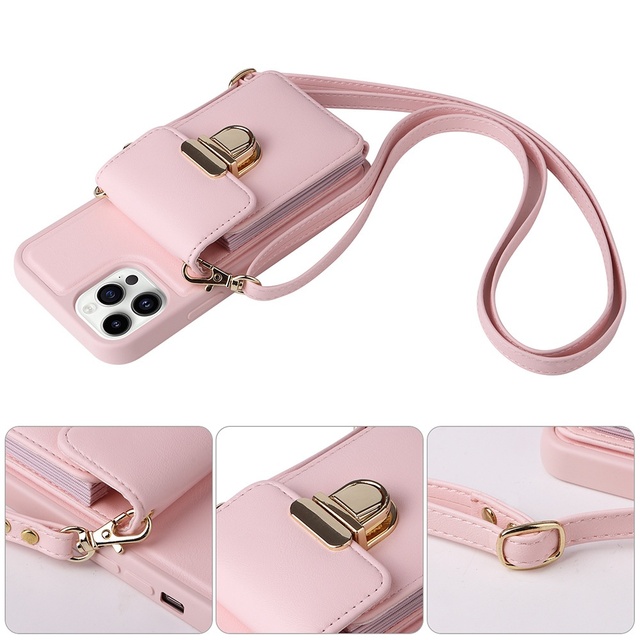 All-Inclusive Anti-Fall Japanese Korean Crossbody Mobile Phone Case for Apple for iPhone 11 8P 14 Plus Pro Max