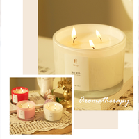 Bocaux en cristal bio personnalisés de luxe avec bougies parfumées romantiques au jasmin pour les fêtes Ramadan fête des pères boîte d'offre en gros