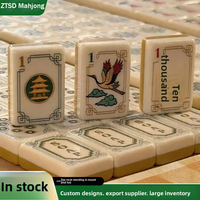 Nouvel ensemble de mahjong portable de style américain en acrylique double couche Golden Crane transfrontalier avec emballage personnalisé