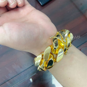 Joyería Estilo Hip Hop de Lujo, Collar Pesado, Gargantilla Cubana Súper Grande, Cadena de Eslabones Cubanos Gruesos Estilo Miami - Product Image 5