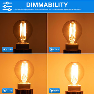 Thay Đổi Độ Sáng Edison Bóng Đèn Với Màu Trắng Ấm Hổ Phách Cổ Điển Retro Tone Đồng Cơ Sở G45 E26 E27-2200K LED Nguồn Ánh Sáng An Toàn Sản Phẩm - Product Image 4