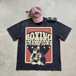 Streetwear de haute qualité T-shirt imprimé pour hommes Conception personnalisée Style Hip Hop Mode T-shirts pour hommes - Product Image 5