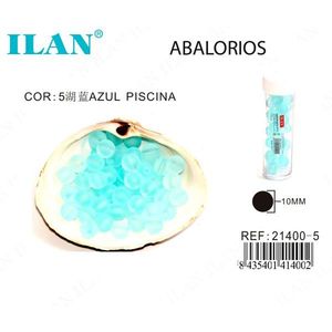 Perline ILAN da 10mm Blu Piscina per Creazione di Gioielli - Product Image 1