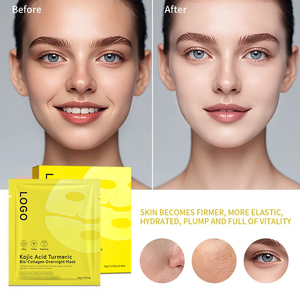 OEM Brightening Bio Collagen Facial <b>Sheet</b> Mask Lifting Firming Turmeric Kojic Acid Face Mask for Oily & Dry Skin - Product Image 6