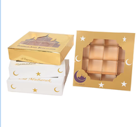 Recyclable Ivoire 10x10x5 Pouces Blanc Gâteau Boîtes Fenêtre Industrielle Boulangerie Papier Carrés pour Emballage Alimentaire Estampillé Feuille D'impression