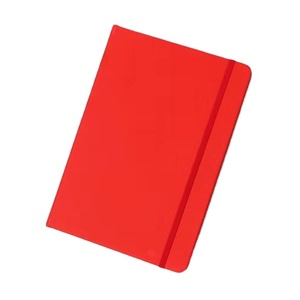 <span class=keywords><strong>A5</strong></span> <span class=keywords><strong>red</strong></span> PU leather bìa cứng máy tính xách tay biểu tượng tùy chỉnh với đàn hồi - Product Image 1