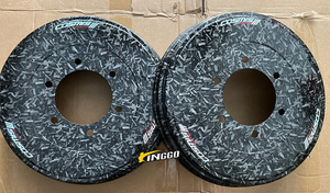 อุปกรณ์ตกแต่งรถยนต์ 4x4 แบบสากล 6x139.7 ฝาครอบดรัมเบรกหลังลายคาร์บอนไฟเบอร์ ฝาครอบดรัมอะลูมิเนียม - Product Image 2