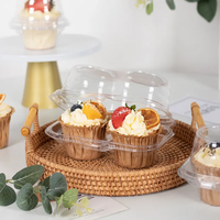 Mini conteneurs à cupcakes individuels Boîte à gâteaux en plastique Boîtes à cupcakes simples jetables