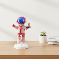 Statue d'astronaute Art déco moderne en résine, artisanat durable, décoration de maison, sculpture de bureau, cadeaux de remise de diplôme, porte-stylos