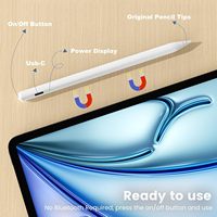 Stylet actif en métal de qualité supérieure pour iPad tous modèles, pointe fine, magnétique, mise en veille automatique, charge rapide, stylet tactile pour tablettes