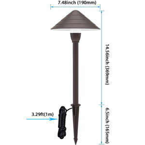 Lámpara LED de latón para iluminación de sendero, luz de bajo voltaje AC DC 12V IP65 para exteriores - Product Image 2