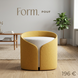 Banc ottoman rond contemporain, revêtement en velours, repose-pieds, base en bois, pour salon, chambre, hôtel - Product Image 3