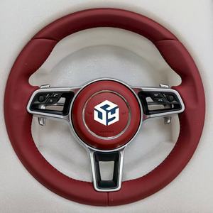Volante Porsche de cuero completo actualizado para modelos Panamera <span class=keywords><strong>Cayenne</strong></span> <span class=keywords><strong>Macan</strong></span> Cayman Boxster Taycan 918 911 981 718 958 - Product Image 1