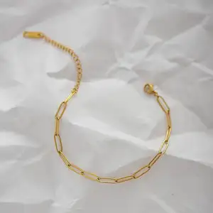 Gelang perhiasan modis pasangan 925 Sterling Kuba kaca Chunky berlapis India tenis manset Kuba Tautan 14 18K gelang berkilau