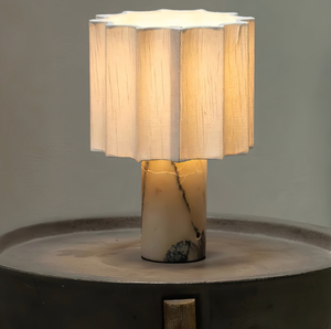 Lámpara de Mesa Recargable de Mármol Nórdico Valli, Luz Cálida, Moderna y Minimalista, para Sala de Estar, Dormitorio, Lámpara de Ambiente para Mesa de Noche - Product Image 1