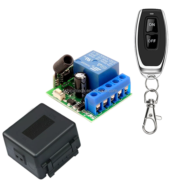 433mhz Wireless Remote Control Switch DC 12V 1CH 10A RF Relay Receiver 1CH Transmitter for LED Garage Door Electromagnetic Lock