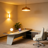 Bureau de direction moderne en bois de luxe, vente en gros directe d'usine, design de table de bureau pour manager