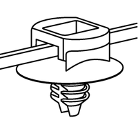 Attaches et Fixations Blanches en Gros pour Accessoires Automobiles – Supports de Serre-Câbles à Enfoncer en Nylon Naturel