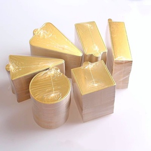 100 pièces <span class=keywords><strong>en</strong></span> gros jetable or Mousse Pad support <span class=keywords><strong>en</strong></span> <span class=keywords><strong>carton</strong></span> Mini papier Mousse gâteau <span class=keywords><strong>plateau</strong></span> tranché gâteau Base - Product Image 1