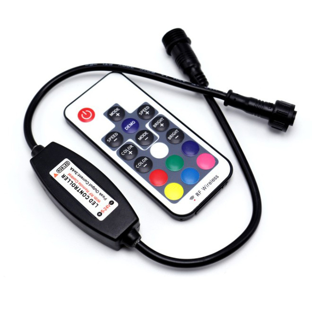 17Keys Mini RF Wireless LED Dimmer RGB LED Remote Controller Waterproof IP68 DC 5V -24V Multi Channel Led Controller Waterproof