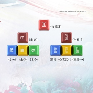 Perfil OEM PBT Flechas de dirección <span class=keywords><strong>Cherry</strong></span> MX Rainbow Anime Teclado mecánico para juegos Teclas Material ABS Teclas alternativas - Product Image 6