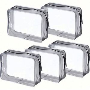 Personalized Logo Women <b>Transparent</b> Clear Pouches PVC Toiletry <b>Makeup</b> Cosmetic <b>Bag</b> With Zipper - Product Image 1