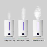 Chambre à coucher design noir Humidificateur à ultrasons Capacité de 5l avec télécommande électrique