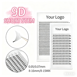 Ventilateurs préfabriqués à base pointue ventilateur préfabriqué en vrac 3D 4D 5D 6D 7D 8D 9D 10D 12D 14D Volume russe 0.05 0.07 Extension de cils - Product Image 3