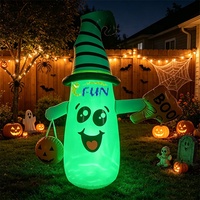 Mini ballon publicitaire gonflable en forme de citrouille pour Halloween, décoration de festival en extérieur avec impression UV, gonflage manuel par pompe à air