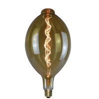 220V E27 grande ampoule Led Vintage à Filament en spirale BT180 4W ampoule LED Edison décorative en verre doré ampoules poire de grande taille