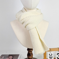 Écharpe chaude d'hiver pour femmes avec logo personnalisé OEM Écharpe tricotée à rayures de couleur unie multicolore Accessoire à la mode