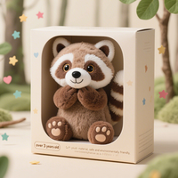 Emballage d'animaux en peluche, jouets pour enfants, boîtes d'emballage pliantes avec carte en papier imprimé de couleur, boîtes personnalisées avec fenêtre en PVC, boîte d'emballage avec propre logo