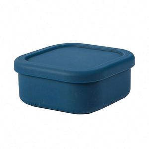 Square Silicone Bento <b>Lunch</b> <b>Box</b> With Lid for Adults - Product Image 2